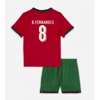 Maglia Calcio Portogallo Bruno Fernandes #8 Prima Divisa Bambino Europei 2024 Manica Corta (+ pantaloncini)